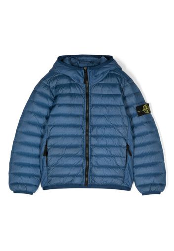 Stone Island Junior Compass-logo padded jacket - Blau