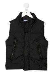 Stone Island Junior feather-down sleeveless gilet - Schwarz