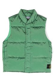 Stone Island Junior Compass-motif padded gilet - Grün