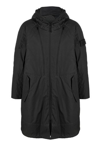 Stone Island Shadow Project zip-up hooded parka - Schwarz