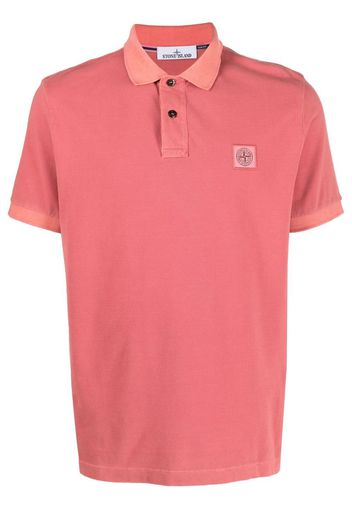 Stone Island logo-patch polo shirt - Rot