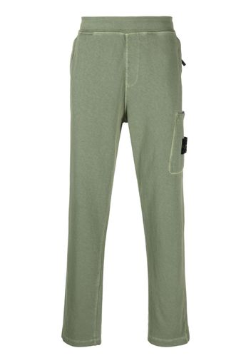 Stone Island Compass-patch fleece track pants - Grün