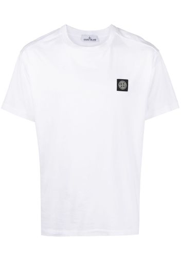 Stone Island Compass-patch cotton T-shirt - Weiß