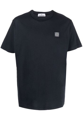 Stone Island Compass-patch cotton T-shirt - Blau