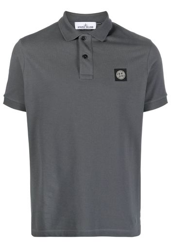 Stone Island 2SC17 Poloshirt mit Kompass-Patch - Grau