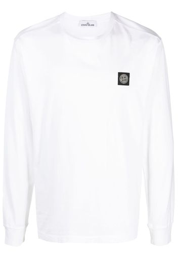 Stone Island Compass-patch long-sleeve T-shirt - Weiß