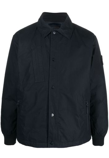 Stone Island Compass-patch down shirt jacket - Blau