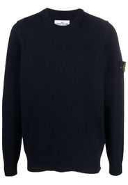 Stone Island Compass-patch knitted jumper - Blau