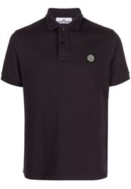 Stone Island Compass-motif short-sleeved polo shirt - Violett