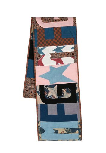 STORY mfg. patchwork monogrammed scarf - Mehrfarbig