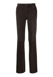 Stouls flared suede trousers - Braun