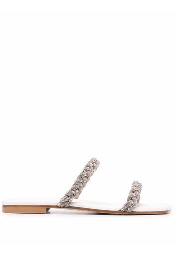 Stuart Weitzman Addison slide sandals - Weiß