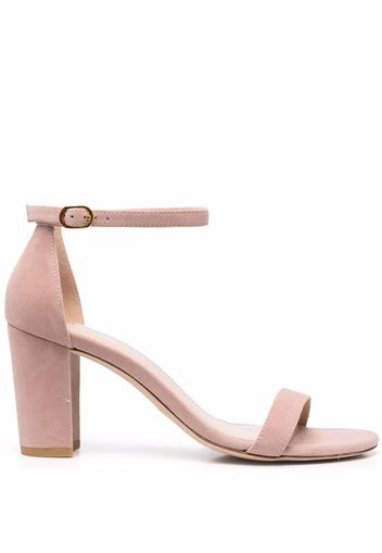 Stuart Weitzman Nearlynude 95mm block-heel sandals