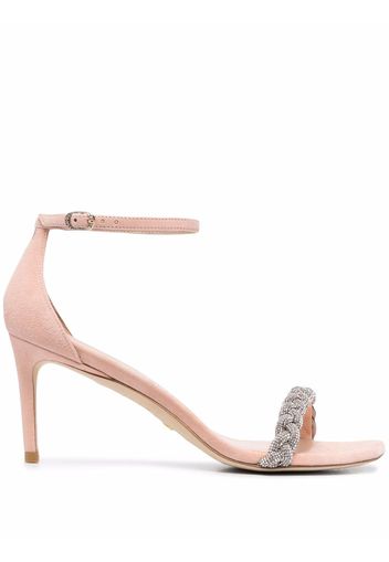 Stuart Weitzman Nudistcurve 75mm braided-strap sandals - Nude