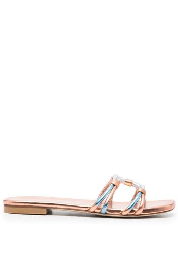 Stuart Weitzman Pantoletten aus Wildleder - Orange