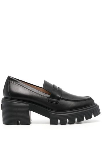 Stuart Weitzman chunky-sole leather loafers - Schwarz