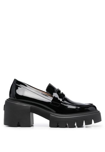 Stuart Weitzman Soho 60mm platform leather loafers - Schwarz