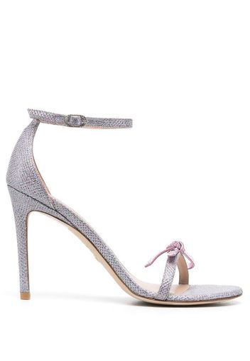 Stuart Weitzman Sandalen mit metallischer Wirkung 95mm - Silber