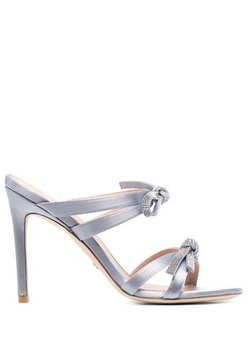 Stuart Weitzman bow-detail slip-on 100mm sandals - Grau