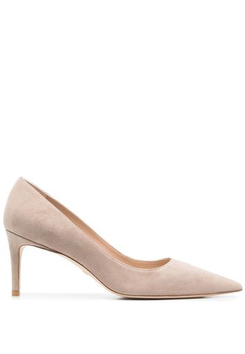 Stuart Weitzman Sue 75mm pointed toe pumps - Nude