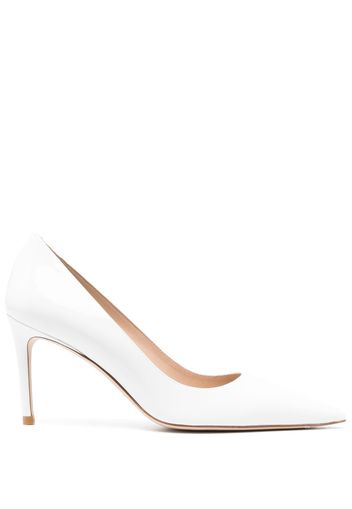 Stuart Weitzman Stuart 80mm leather pumps - Weiß