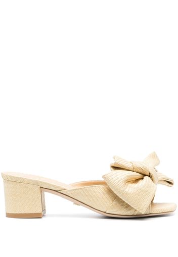 Stuart Weitzman LOVEKNOT 50 block slides - Nude