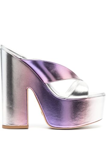 Stuart Weitzman open-toe 160mm metallic mules - Violett