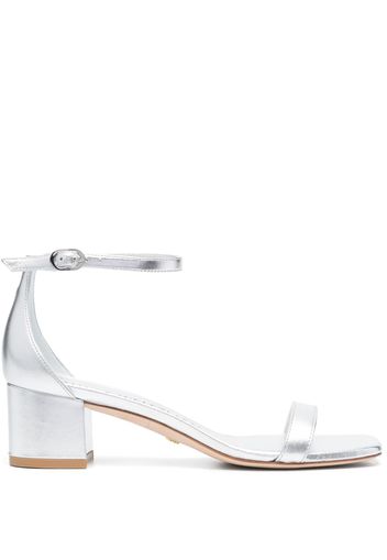 Stuart Weitzman 50mm metallic open-toe sandals - Metallisch