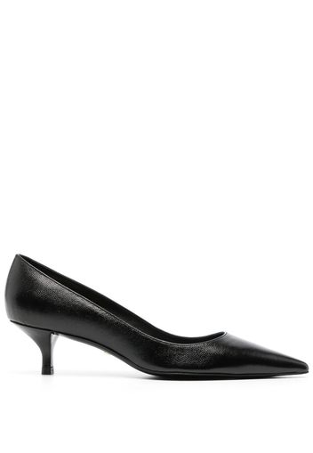 Stuart Weitzman Kitten slip-on leather pumps - Schwarz