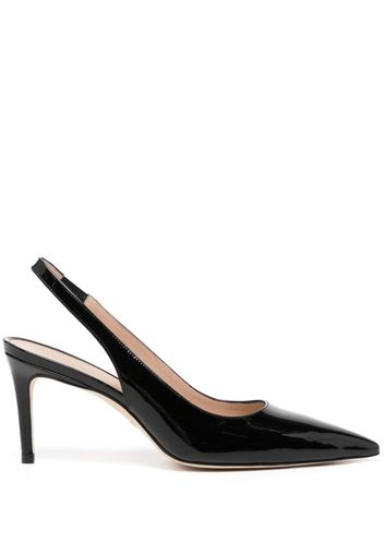 Stuart Weitzman 70mm slingback patent leather pumps - Schwarz