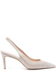 Stuart Weitzman shimmery 87mm slingback pumps - Gold