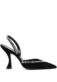 Stuart Weitzman gem-detail 105mm pointed pumps - Schwarz