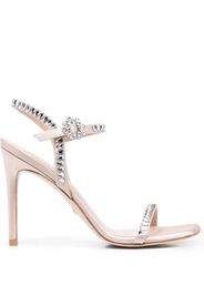 Stuart Weitzman 100mm crystal-embellished open-toe sandals - Rosa