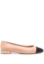 Stuart Weitzman Pearl contrasting-toecap ballerina shoes - Rosa