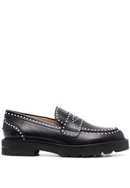 Stuart Weitzman Parker pearl-embellished loafers - Schwarz