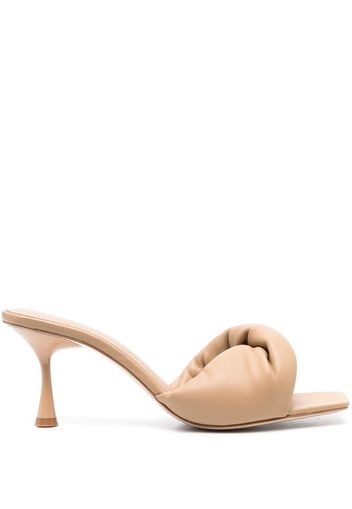 Studio Amelia padded-strap leather mules - Nude