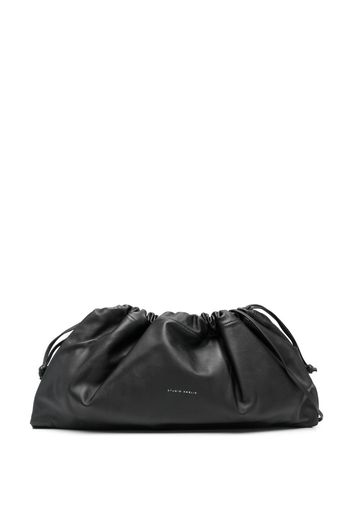 Studio Amelia drawstring leather shoulder bag - Schwarz