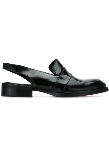 Studio Chofakian Slingback-Loafer mit Fransen - Schwarz