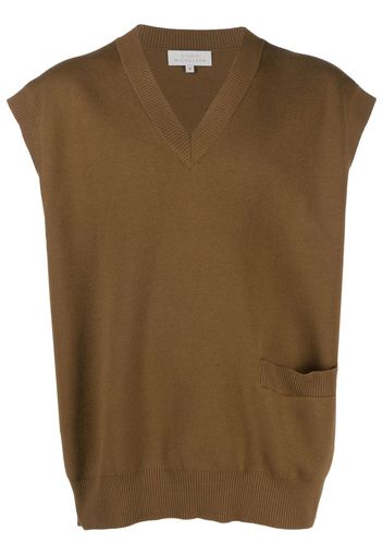 Studio Nicholson V-neck knitted vest - Braun