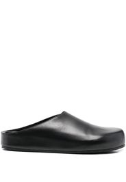Studio Nicholson round-toe leather slippers - Schwarz