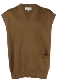 Studio Nicholson V-neck knitted vest - Braun