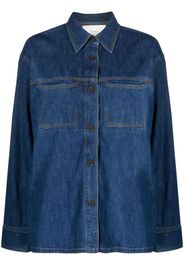 Studio Nicholson button-fastening denim shirt - Blau