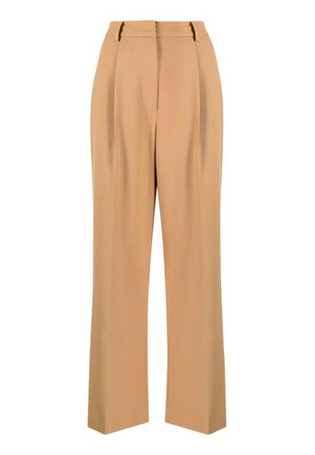 STUDIO TOMBOY pleat-detailing cropped trousers - Braun