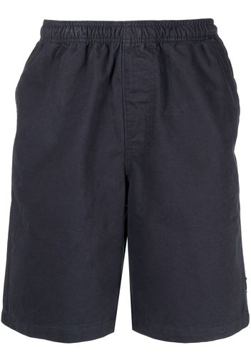 Stussy straight-leg twill track shorts - Blau