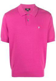 Stüssy logo-embroidered polo shirt - Rosa