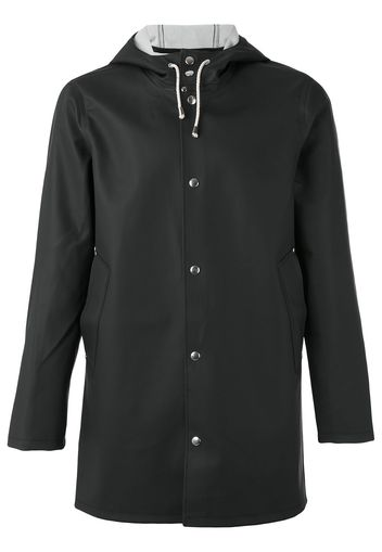 Stutterheim 'Stockholm' Regenmantel mit Kapuze - Schwarz