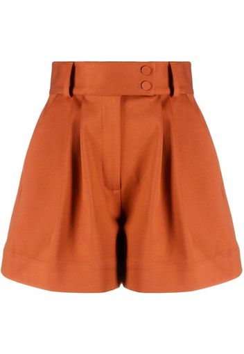 Styland Hoch sitzende Shorts - Braun