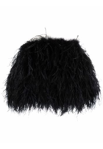 Styland ostrich feather top - Schwarz