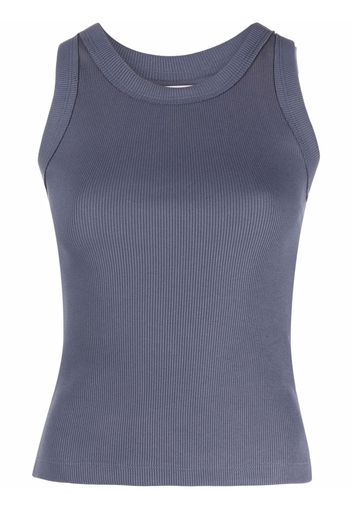 Styland jersey ribbed knit vest - Blau