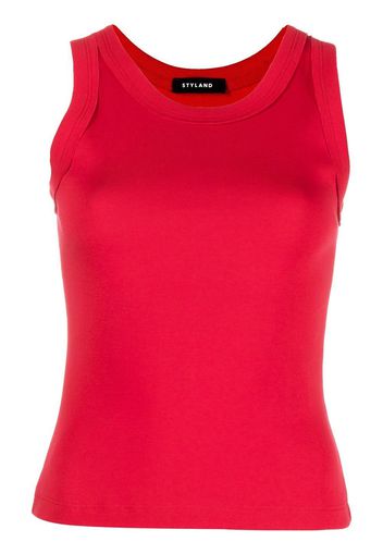 STYLAND slim-cut tank top - Rot